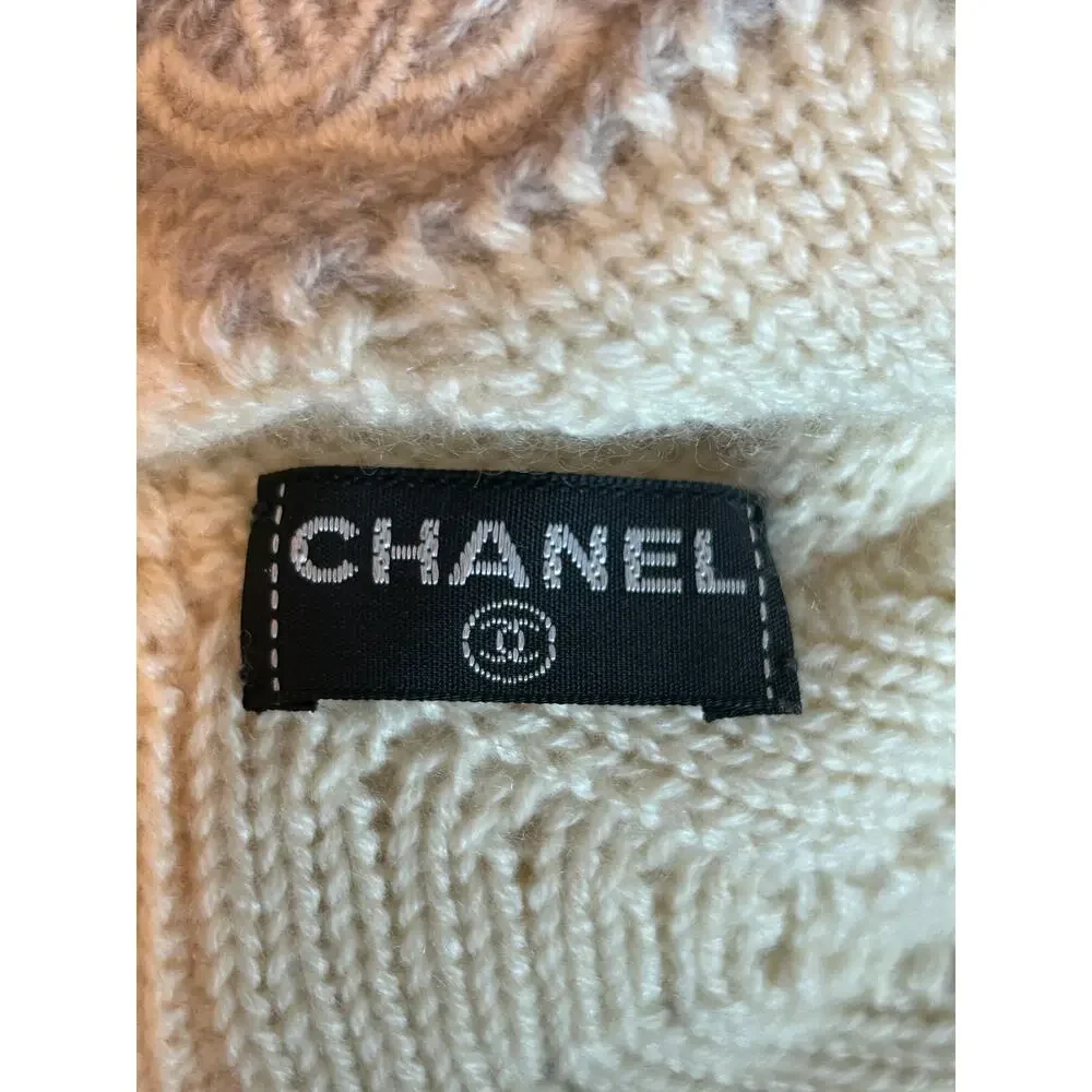 CHANEL Logo Cashmere Hat Beanie